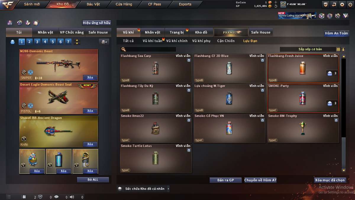 shop acc cf uy tin gia re